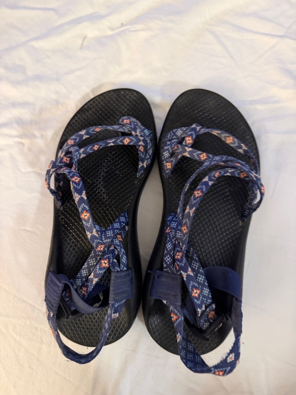 Chaco Navy Patterned Sandals